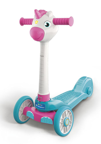 Clementoni-Action--Reaction---Baby-Unicorn-Push-Scooter