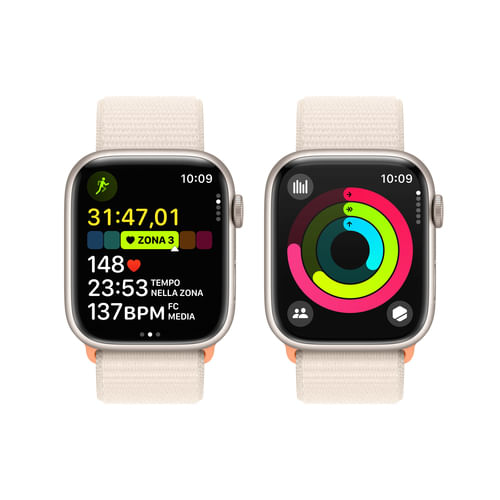 Apple-Watch-Series-9-GPS---Cellular-Cassa-45mm-in-Alluminio-Galassia-con-Cinturino-Sport-Loop-Galassia