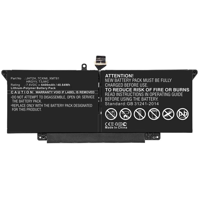 CoreParts-MBXDE-BA0221-ricambio-per-laptop-Batteria--Laptop-Battery-for-Dell---48.64Wh-Li-Pol-7.6V-6400mAh---Black-48.64