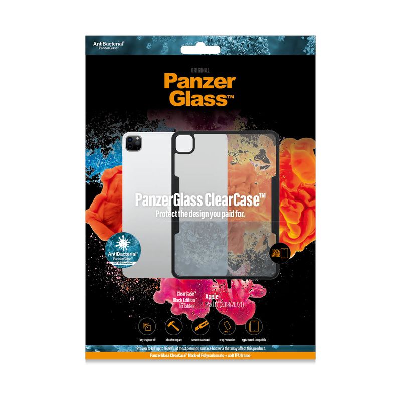 PanzerGlass-0311-custodia-per-cellulare-279-cm--11--Cover-Nero--CLEARCASE-BLACK-AB---IPAD-11--2018-20-21--