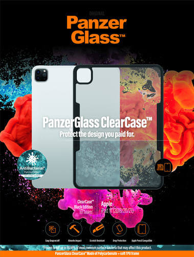 PanzerGlass-0311-custodia-per-cellulare-279-cm--11--Cover-Nero--CLEARCASE-BLACK-AB---IPAD-11--2018-20-21--