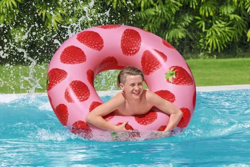 Bestway-36231-galleggiante-da-piscina-e-da-spiaggia-Rosa-Rosso-Immagine-PVC-Anello-di-nuoto