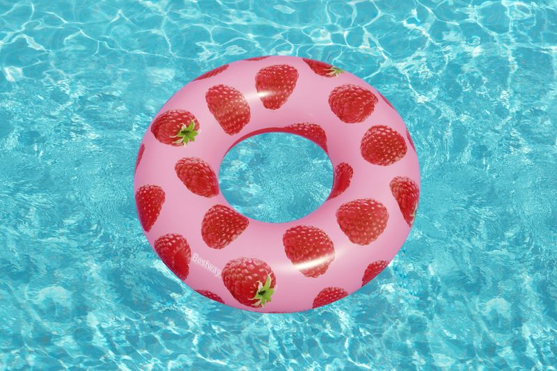 Bestway-36231-galleggiante-da-piscina-e-da-spiaggia-Rosa-Rosso-Immagine-PVC-Anello-di-nuoto