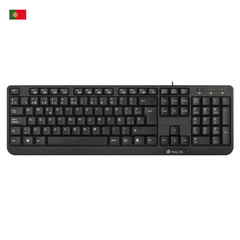 NGS-FunkyV3-QWERTY-PT-tastiera-Casa-USB-Portoghese-Nero