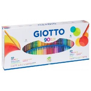 FILA In Un'Unica Confezione 50 Pastelli Giotto Stilnovo E 40 Pennarelli Giotto Turbo Color.