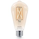 Philips LED Lampadina Smart Filament Dimmerabile Luce Bianca da Calda a Fredda Attacco E27 60W Edison