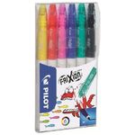 Pilot Pacchetto pilota di 6 lavori di colore Frixion - Equamente - punto medio 2,5 mm - Trazo 0,63 mm