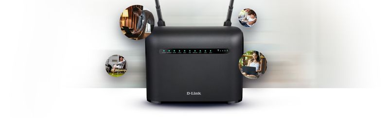 D-Link-AC1200-router-wireless-Gigabit-Ethernet-Dual-band--2.4-GHz-5-GHz--4G-Nero