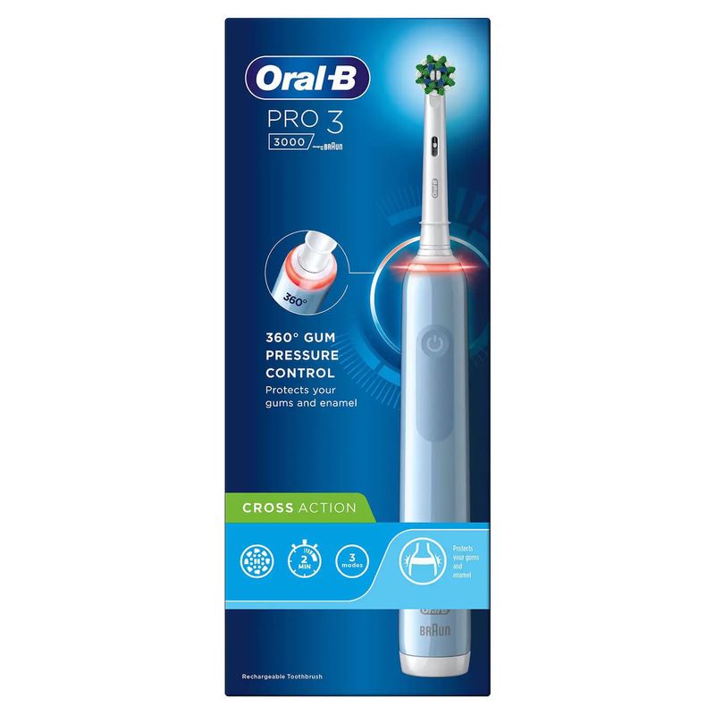 Oral-B-Pro-3-3000-Cross-Adulto-Spazzolino-rotante-oscillante-Blu