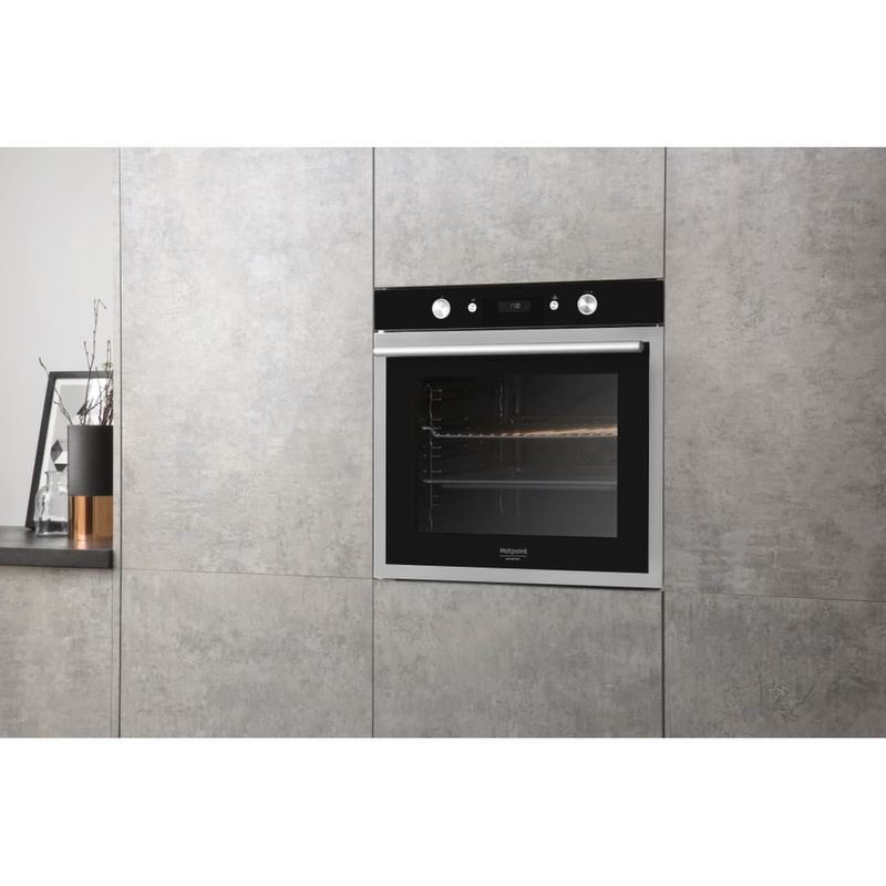 Hotpoint-FI6-864-SH-IX-HA-73-L-3650-W-A--Nero-Acciaio-inossidabile