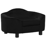 VidaXL Divano per Cani Nero 67x47x36 cm in Peluche