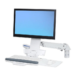 Ergotron StyleView supporto da tavolo per Tv a schermo piatto 61 cm (24") Parete Bianco