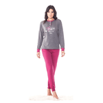 Trade Shop Traesio-pigiama Ragazza Da Donna In Cotone Maglia E Pantalone Rosa Lunghi Manica Lunga -    Xl