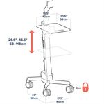 Ergotron-Neo-Flex-LCD-Cart-Grigio-Pannello-piatto-Carrello-trolley-multimediale