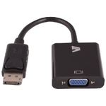 V7 Adaptador negro de vídeo con conector DisplayPort macho a VGA hembra