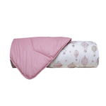 Trapunta piumone letto invernale tessuto 100% cotone imbottitura calda 350 gr/mq morbida avvolgente made in italy MONGOLFIERE ROSA MATRIMONIALE