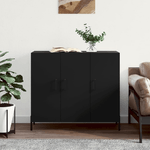 VidaXL Credenza Nera 90x34x80 cm in Legno ingegnerizzato