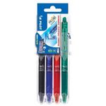 Pilot FriXion Ball Clicker 0.7 Nero, Blu, Verde, Rosso 4 pz