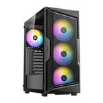 Antec AX61 Elite Midi Tower Nero (Antec AX61 Elite: Mid-Tower ATX Gaming Case with High-Airflow Mesh Front Panel, 4 x 12