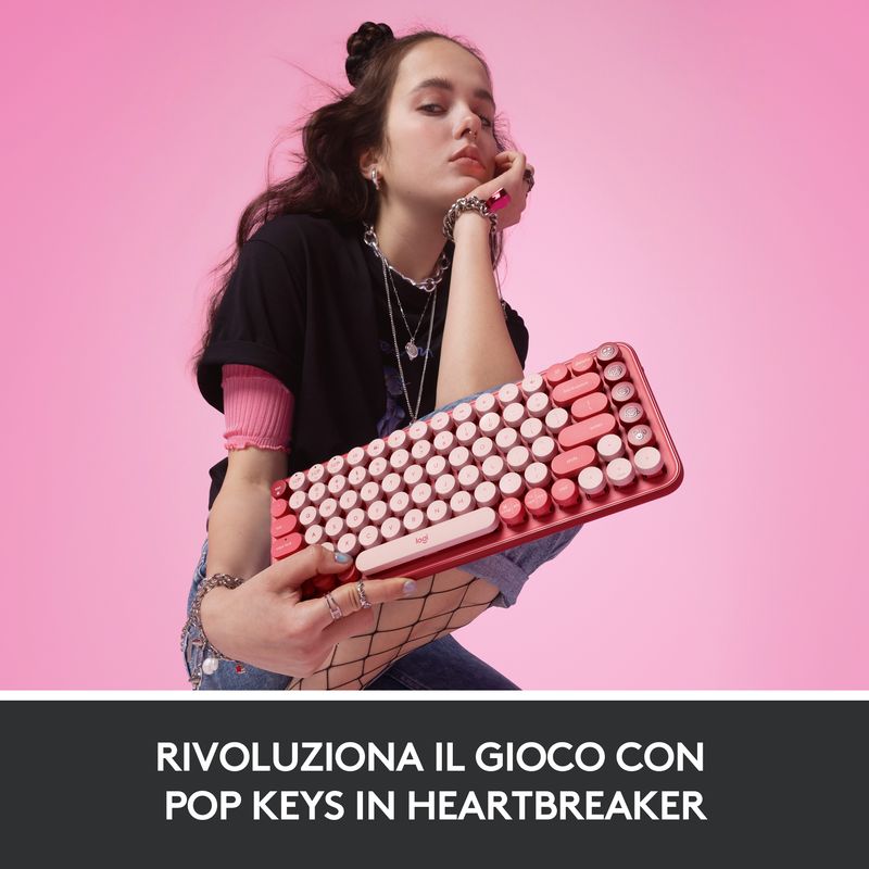 Logitech-POP-Keys-Tastiera-Meccanica-Wireless-con-Tasti-Emoji-Personalizzabili-Design-Compatto-Durevole-Connettivita--Bluetooth-o-USB