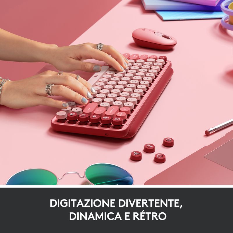 Logitech-POP-Keys-Tastiera-Meccanica-Wireless-con-Tasti-Emoji-Personalizzabili-Design-Compatto-Durevole-Connettivita--Bluetooth-o-USB