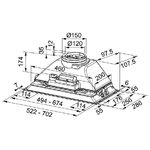 Franke-FBI-705-GR-Integrato-Acciaio-inossidabile-300-m³-h-D