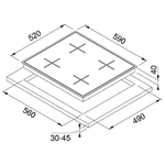 Franke-FHNG-604-4G-TC-BK-C-Nero-Da-incasso-Gas-4-Fornello-i-