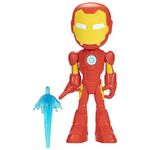 Hasbro Marvel Spidey e I Suoi Fantastici Amici - Mega Iron Man, action figure da 22.5 cm, giocattolo prescolare