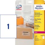 Avery-L7567-25-etichetta-autoadesiva-Rettangolo-con-angoli-arrotondati-Permanente-Trasparente-25-pz