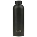 PURO Hot&Cold Glossy Uso quotidiano 500 ml Acciaio inossidabile Nero, Metallico