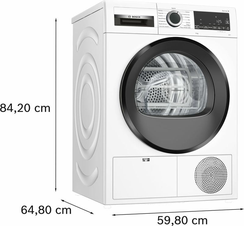 Bosch-WQG24100IT-asciugatrice-Libera-installazione-Caricamento-frontale-9-kg-A---Bianco