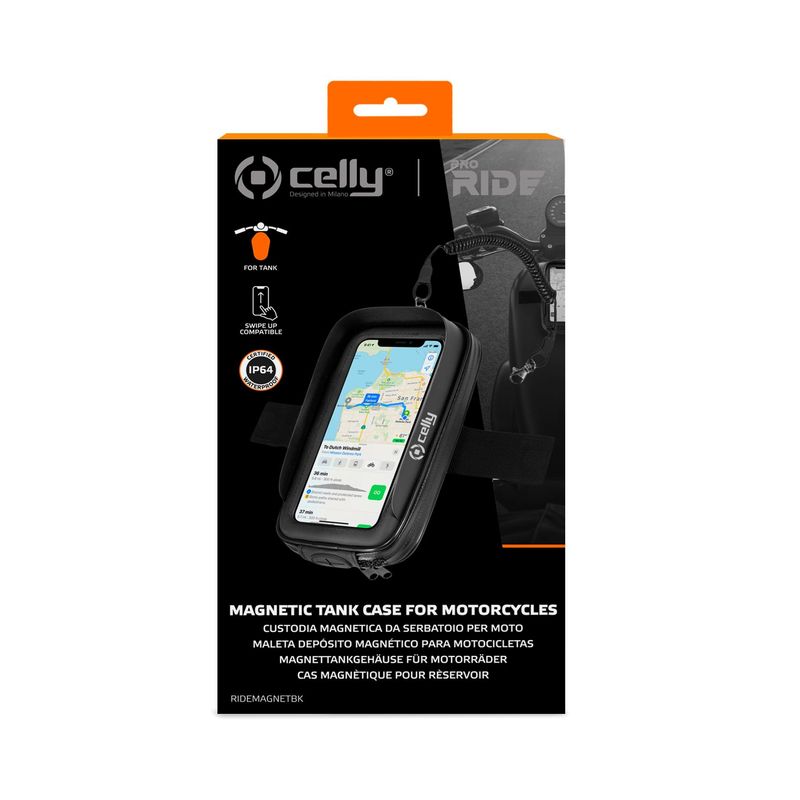 Celly-RideMagnet-Supporto-passivo-Telefono-cellulare-smartphone-Nero-Trasparente