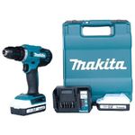 Makita DF488D002 trapano 1400 Giri-min Senza chiave Nero, Colore foglia di te'