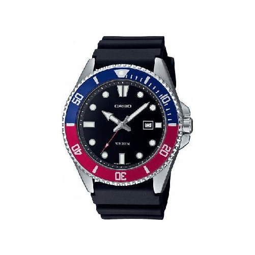 Casio-MDV-107-1A3VEF-orologio-Orologio-da-polso-Quarzo-Blu-Rosso-Acciaio-inossidabile-Acciaio-inossidabile