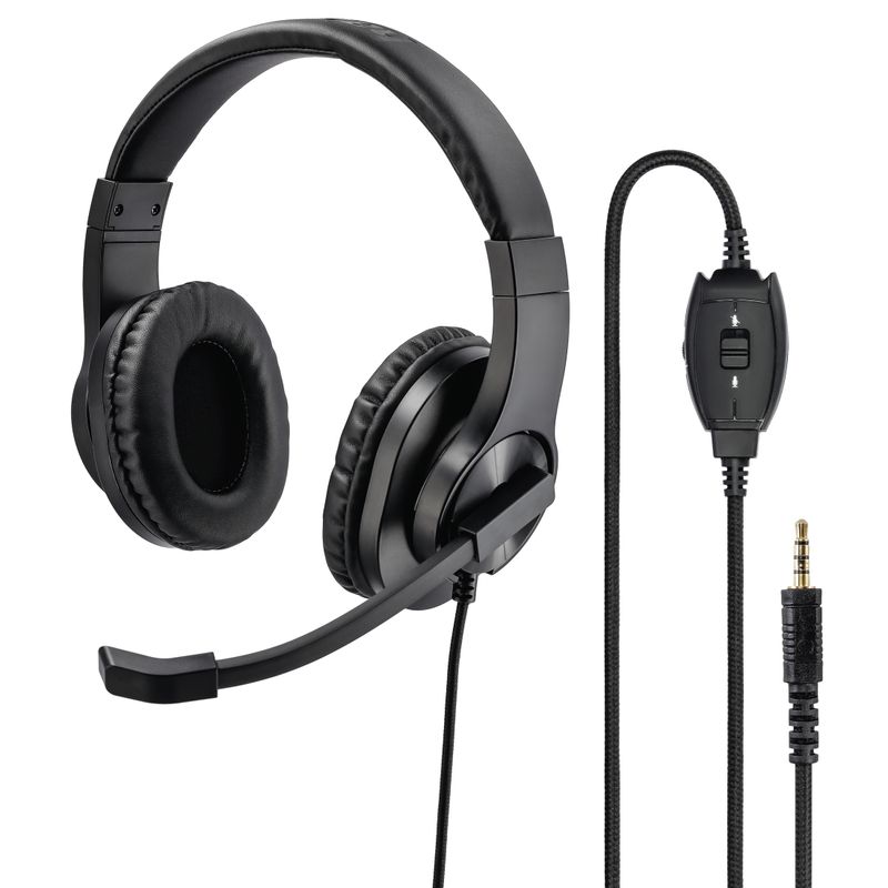 Hama-HS-P350-Auricolare-Cablato-A-Padiglione-Giocare-Nero--PC-Office-Stereo-Headset-BLK---Hama-HS-P350-PC-Office-Stereo-