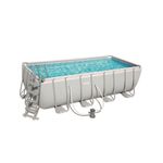 Bestway Power Steel Piscina Rettangolare mis. 488x244xh122 cm - #56670 - il kit include pompa filtro, cartuccia