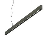 Lampada Lineare Office Alluminio Nero Led 30W 3000K Luce Calda