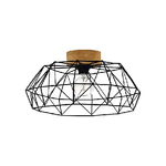 Plafoniera Industrial Padstow 1 Luce Metallo Nero