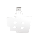 Sospensione Moderna Echo Metallo Bianco 4 Luci Gx53