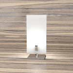 Abatjour Contemporaneo Brick Metallo Bianco Vetro Satinato 1 Luce G9