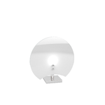 Abatjour Contemporaneo Clover Metallo Cromo Vetro Bianco 1 Luce G9