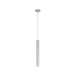 Sospensione Moderna Round Tube Metallo Grigio 1 Luce Gu10