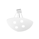 Sospensione Moderna Shape Metallo Bianco 4 Luci Gx53