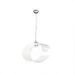 Sospensione Moderna Lap Metallo E Vetro Bianco 1 Luce E27 42Cm