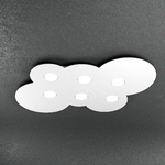 Plafoniera Moderna Cloud Metallo Bianco 6 Luci Gx53