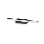 Applique Da Parete Contemporanea Riflesso Metallo Nero Led 11W 3000K Ip44