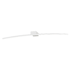 Applique Moderna Curved Metallo Bianco Diffusore Bianco Led 11,2W Calda 70Cm