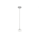 Sospensione Contemporanea Metropolitan Metallo Cromo Vetro Trasparente 1 Luce G9