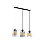 Lampadario-Industrial-Anwick-3-Luci-Metallo-Nero