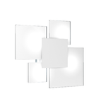 Plafoniera Contemporanea Upgrade Metallo Bianco E Vetro 4 Luci E27 46Cm